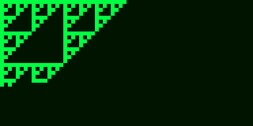 Sierpinski triangle in Tokyo Night