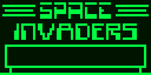 Space Invaders title screen
